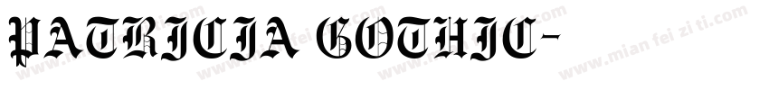 PATRICIA GOTHIC字体转换